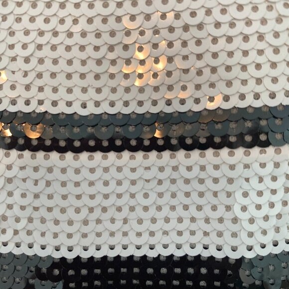 Kate Spade sequins pencil skirt Womens Size 2 black white stripe party evening - Picture 5 of 12